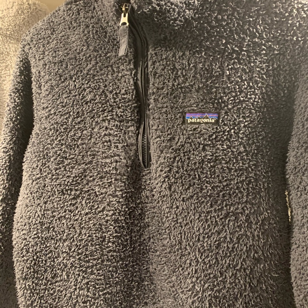 Patagonia Dark Gray Los Gatos Fleece Medium EUC